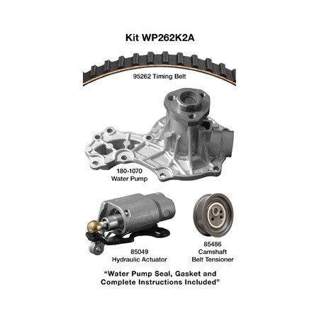 Dayco 96-09 Chry-Vw 2.0-2.4L Water Pump Kit, Wp262K2A WP262K2A
